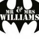 Personalized Mr and Mrs Wedding Cake Topper (Customized Wedding Cake Topper, Batman)