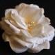 Bridal Flower Hair Clip, Hair Fascinator, Wedding  Bridal Flower Hair Piece with Fresh Water Pearls and Swarovski Crystals