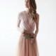 Pink maxi tulle sleeveless gown , Pink Bridesmaids maxi tulle dress