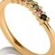 14K Gold Engagement Tourmaline Ring , Gold Tourmaline Ring , Seven Stones Ring, Tourmaline Engagement Ring , Promise Ring