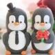 Custom Penguin cake toppers wedding - LARGER size - bride groom figurines animals cute unique funny gift for penguins lover red yellow black