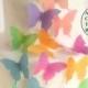 Edible butterflies, 24 watercolor wafer paper butterflies for wedding cake topper cake decorating, cupcake decorating and cookie decorating 