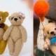 Bear family with child, Teddy bear dollhouse miniature, small Teddy toy for baby, Wedding love gift, felt bear figurines