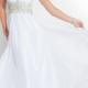 White Yellow Straps Crystals Sleeveless Tulle Chiffon Ruched Floor Length