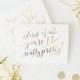 Cute Bridesmaid Proposal, Will You Be My Bridesmaid Cards - Be My Junior Bridesmaid, Maid Of Honor, Flower Girl, Any Role - FOIL, WILL YOU