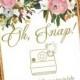 Hashtag Wedding Printable, Hashtag Wedding, Large Custom Wedding Sign, Blush And Gold Wedding Decor, Oh Snap Wedding Sign