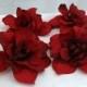 Wedding hair accessories Red delphinium bobby pins set of 4 Bridal hair flowers
