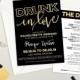 Drunk in Love Bachelorette Party Invitation // 5x7 // Black & Gold // Custom Invitation // Last Fling Before the Ring // Party Itinerary