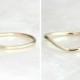 1mm Sterling Silver or Solid 14kt Gold Straight or Curved Band - Stack or Wedding Ring - Eco Friendly & Recycled