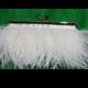 Feather Bridal Purse Silver with Jeweled Swarovski Crystal Clasp and Ivory Ostrich Feathers Prom Evening