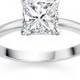 Conflict Free 0.25 Carat Princess Cut Natural Diamond Solitaire Engagement Ring, Simple And Beautiful Princess Cut Diamond Engagement Ring