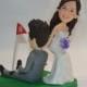 Golf wedding cake topper personalized toppers funny cartoon bride & groom figure figurines