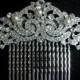 Crystal Bridal Hair Comb, Art Nouveau Bridal Hair Jewelry, Statement Wedding Hair Comb, Swarovski Bridal Headpiece, FELICITY