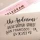 Custom address stamp, Cute Return Address Stamp with a fancy font for weddings, housewarming parties and as a customized gift for holidays