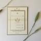 Letterpress Wedding Invitation Package - Rustic Natural
