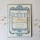 Letterpress Wedding Invitation Package - Art Deco
