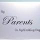 To My Parents on My Wedding Day Thank You Card, Wedding Day Card, Parents, Mom and Dad Card, Wedding, Thank You Mom and Dad