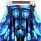 Hot Ladies Fashion Digital Printing Blue Jellyfish Pleated Skirts Skt1092