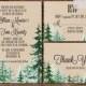 Forest Wedding Invitation, Rustic Watercolor Tree Invite, Outdoor Wedding, Mountain, Pine Tree Invite, Rustic Wedding, Kraft, jadorepaperie