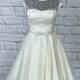 The Dotty silk tea length wedding dress