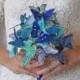 Blue & Teal Butterfly Bouquet for your Wedding. Avaliable in Two Sizes, you pick!!