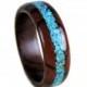 Wood Ring, Cocobolo and Turquoise Ring, Turquoise Ring, Handmade Ring, Eco Friendly Ring, Wedding Ring, Mens Ring, Womens Ring, Custom Ring