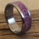 Titanium Ring, Sugilite Ring, Stone Ring, Wedding Ring, Mens Ring, Womens Ring, Purple Ring, Custom Made Ring, Engraved Ring, robandlean