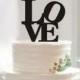 Personalized love cake topper,wedding cake topper,romantic love wedding toppers,acrylic cake topper,rustic cake topper,word cake topper35895