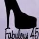 Platform High Heel Shoe Birthday Cake Topper Fabulous 45 - Fabulous Birthday cake topper - shoe cake topper - high heel shoe topper