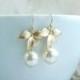 Gold Flowers Earrings. Gold Orchid Earrings, Orchid Earrings Dangle Earrings, Short Dangle Bridesmaids Gifts, Gold Flowers, Garden Wedding