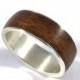 mens wedding band, wood ring, wood wedding band, wooden ring, mens wood wedding band, Santos Rosewood,wooden ring,wood and metal ring,