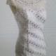 Lace up back Mermaid wedding dresses short sleeve  bridal dress with Bling  beading  vintage wedding dresses