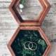 Ring holder with moss, Ring Bearer Box, Wedding Ring Box, Rustic Ring Box, Wedding Ring Holder, Wedding decor, Wood Box, Woodland wedding