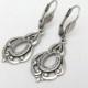 Art Nouveau Earrings Horse Shoe Earrings Lucky Charm Earrings Antiqued Silver Plated Earrings Wedding Jewelry Hawaiibeads