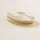 Braided Wedding Ring - Silver and Gold Braided Ring, Unique wedding band, Mixed metal wedding ring, Silver and Gold wedding ring, Love ring