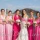 Bridesmaid Dress, Convertible Bridesmaids Dress - Pink Ombre effect ** Over 50 Colors **