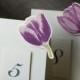 Mixed Purple Tulip Table Numbers - Weddings, showers, events, parties, holidays