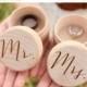 Mr and Mrs Ring Box Set Keepsake Ring Box Engraved Rustic Wedding Ring Box