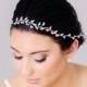 Silver Rhinestone Bridal Halo, Hair Vine, Wedding Crown