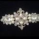 Veina Swarovski crystal elegant bridal hair comb barrette or brooch
