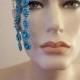 Turquoise and Silver Flapper Gatsby Goddess Crystal Bridal Headpiece Wedding Party Costume