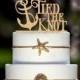 Wedding Cake Topper Tied the Knot Anchor Nautical cake topper Beach Wedding Gold Cake topper Silver Cake topper