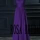 Long bridesmaid dress V neck, Lace bridesmaid dress regency color chiffon Custom Size color