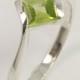 925 Sterling Silver Stylish Ring Size US 9 Natural PERIDOT August Birth Gemstone