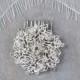 SHOP CLOSING SALE Crystal and Silver Wedding Hair Comb Bridal Headpiece Round Hair Brooch Vintage Wedding Hair Piece