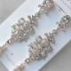 Swarovski Pearl & Crystal Earrings, Chandelier Earrings, White, Ivory, Cream, Champagne, Vintage Style Rhinestone Earrings - CONSTANTINA