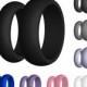 Silicone Wedding Band Ring US Made Medical Grade Hypoallergenic Cool Modern Athletic Military Men's Women's No Cheesy Logos (FREE SHIPPING)