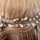 Bridal hair vine, wedding hair vine, Crystal vine, bridal hair vine crystal silver, silver wedding accessories