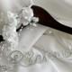 Wedding Coat Hanger, Personalized With Satin, Silk Flowers & Pearls