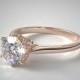 14K Rose Gold Spring Blossom Six Prong Solitaire Engagement Ring